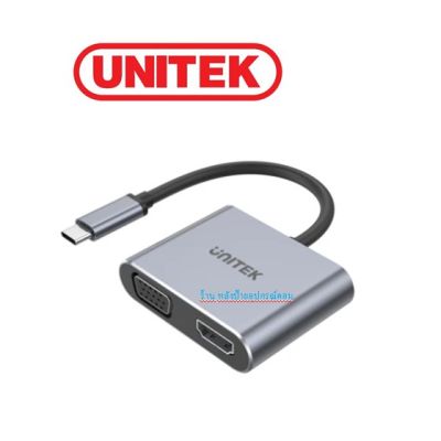 UNITEK 4K 60Hz USB-C to HDMI 2.0 and VGA Adapter with MST Dual Monitor Model Number: V1126A