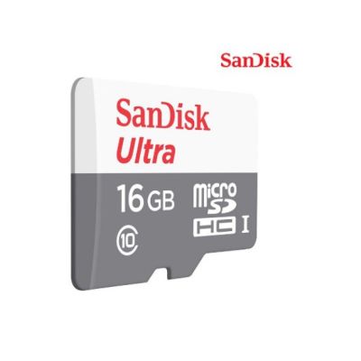 Sandisk (-ของเเท้ ราคาพิเศษ) MicroSD Ultra Class 10 ความเร็ว 80MB/S - 16GB (SDSQUNR-016G-GN3MN)