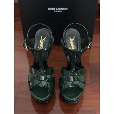 YSL Tribute Shoes | รองเท้า YSL สีเขียวเข้ม
