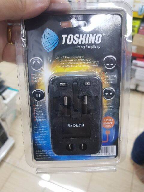 ปลั๊กแปลงต่างประเทศ-ปลั๊กไฟ-toshino-ทั่วโลก-de-205-usb