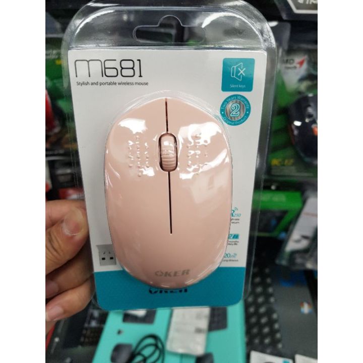 oker-m681-mouse-เมาส์ไร้สาย-ไร้เสียง-ราคาโดนๆๆ