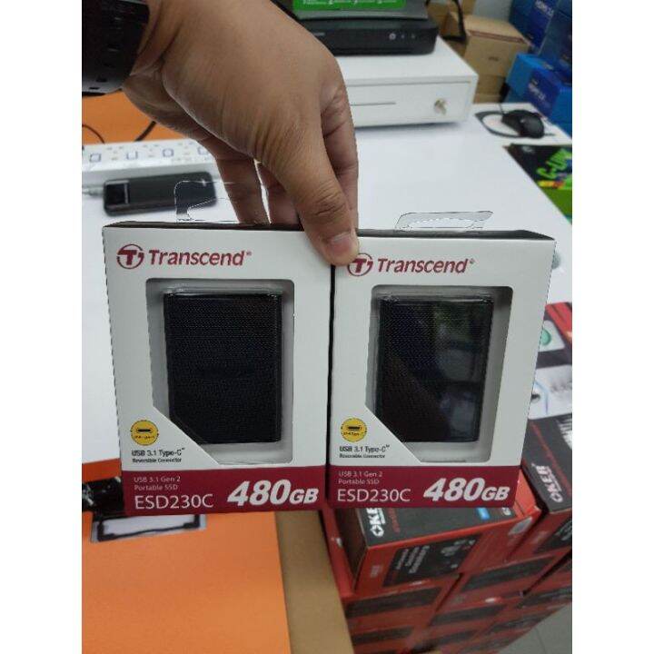 transcend-new-ฮาร์ดดิสก์พกพา-usb-3-1-type-c-ssd-480gb-ts480gesd230c-ตัวเล็กพกพาสดวกมาพร้อมกลับความเร็ว-รับประกัน-3-ปี