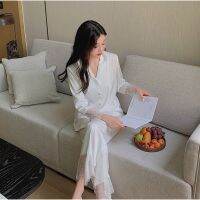 White​ lace pajamas (premium​ silk​ satin)​