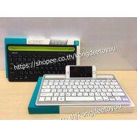 Oker Bluetooth Keyboard รุ่น IK-3280 สีขาว มาพร้อมแท่นวางมือถือ ของแท้ 100 %