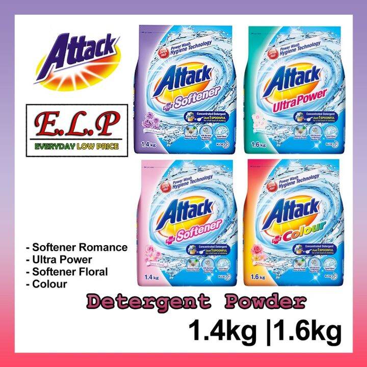 Attack Detergent Powder 1.4-1.6kg | Lazada