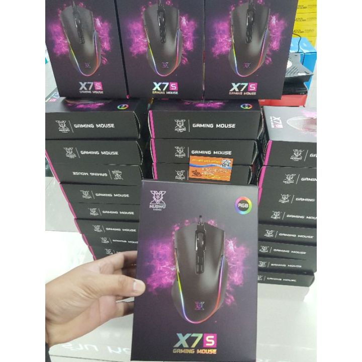 nubwo-ราคาพิเศษ-x7s-new-mouse-gaming-เม้าส์ที่ออกแบบมาสำหรับสายเกมส์แนว-fps-mmo-rts-rpg-มี-so