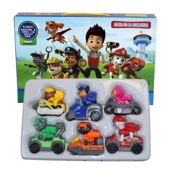 พร้อมส่งจากไทย-งานดี-ของเล่นแก๊งหมา-paw-patrol-ทีมหมาสุดน่ารัก-6-ชิ้น-กับรถคู่ใจ-6-คัน