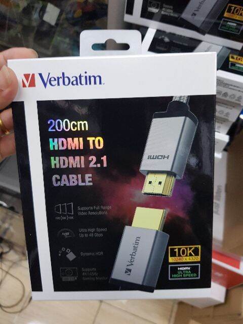 verbatim-new-10k-สายhdmi-2เมตร-hdmi-to-hdmi-2-1-high-speed-gold-plated-cable-10k-hdr