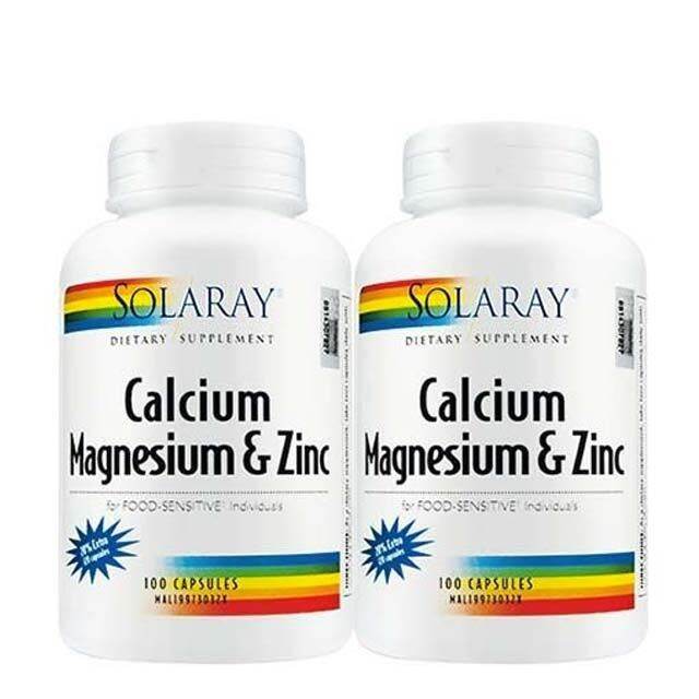 SOLARAY CALCIUM MAGNESIUM ZINC 120s x2 Lazada