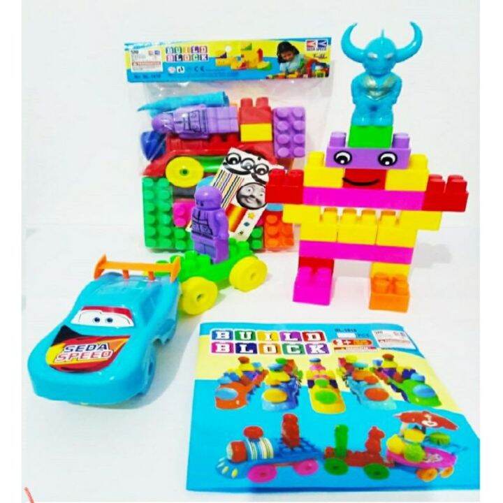 MAINAN ANAK BUILD BLOCK BALOK EDUKASI | Lazada Indonesia