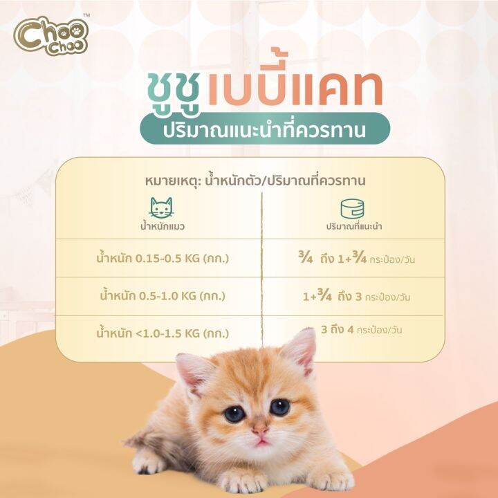 ส่งฟรี-choochoo-baby-cat-ชูชู-อาหารเสริมซุปบำรุงสูตรลูกแมว-ชุด-6-กระป๋อง-อาหารลูกแมว-นมลูกแมว-เหมาะกับลูก