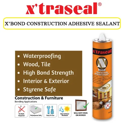 (READY STOCK) X'Traseal XBond Construction Adhesive Sealant 320ml Wood
