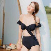 bikiniicorner Bikini สีดำ แบบปาดไหล่