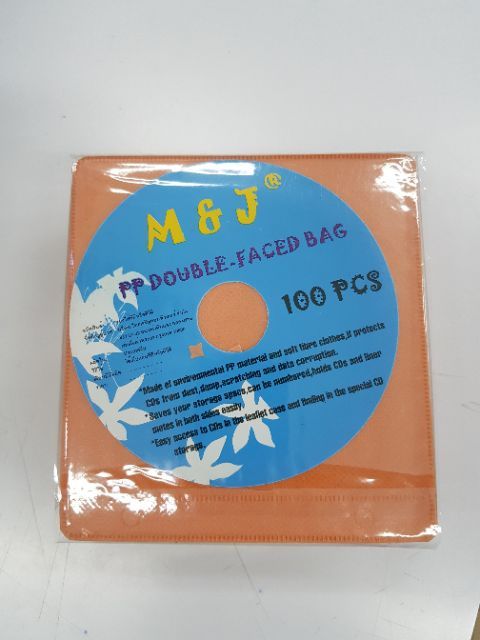 ซองใส่-cd-dvd-แบบสี-ใส่ได้2-100ซอง-แผ่น-สีส้ม