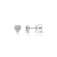 ต่างหูเพชร Classic Heart Halo Earring (EC103HD)