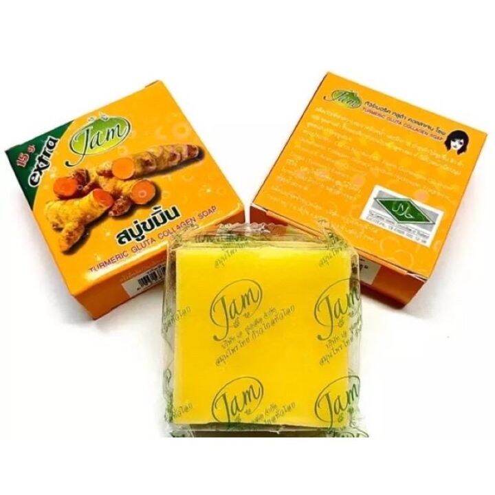 JAM Turmeric soap gluta +collagen SABUN KUNYIT JAM brand 100 ori
