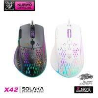 NUBWO-X X42 SOLAKA เมาส์เกมมิ่ง ไฟสวยสุดๆ มีสองสี (ดำ/ขาว) (รับประกันศูนย์ 2 ปี)