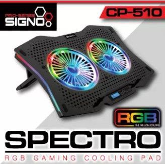 signo-flash-sale-ราคาพิเศษ-rgb-gaming-cooling-pad-รุ่น-spectro-cp-510-black-พัดลมระบายความร้อนโน๊ตบุ๊ค