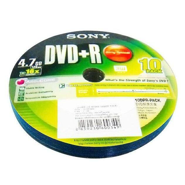 แผ่น-dvd-r-sony-16x-แพ็ค-10-แผ่น-คุณภาพสูง