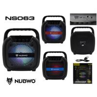 Nubwo NS-063 ลำโพงอเนกประสงค์ 6.5นิ้ว Bluetooth / Fm / Mp3 usb / karaoke / Aux / Micro SD รุ่นNS-063