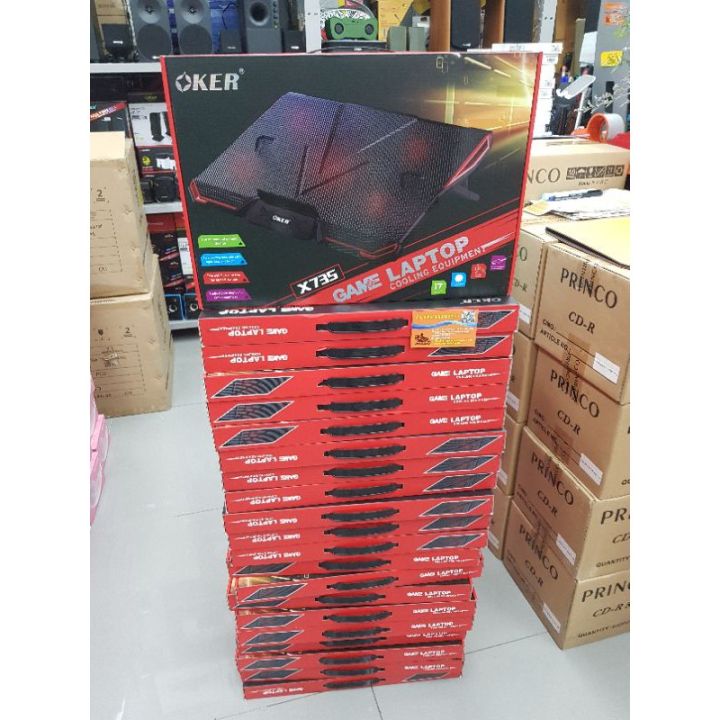 oker-พัดลมรองโน๊ตบุ๊ค-oker-gaming-x735-พัตลมเเรงๆๆ-x-735