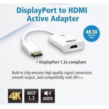 aten-displayport-to-4k-hdmi-active-adapter-รุ่น-vc986