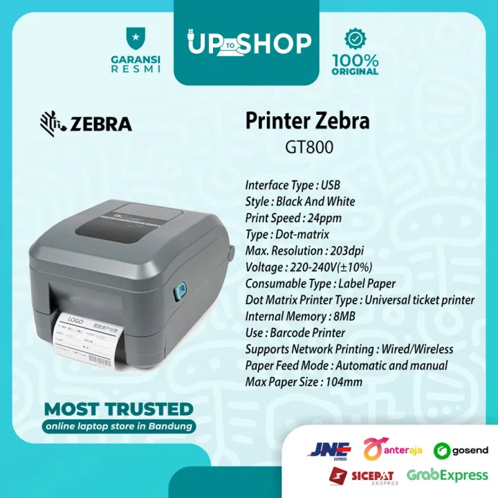 Printer Barcode Zebra Gt800 Lazada Indonesia 1138