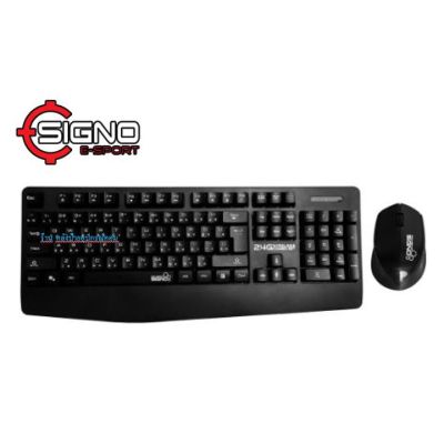 (เมาส์ คีย์บอร์ด ไร้สาย) SIGNO Wireless Keyboard+Mouse รุ่น KW-740+WM-104