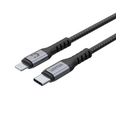 UNITEK (สายคุณภาพ มี2สี) USB C to Lightning Cable For iOS Devices Model Number: C14060GY