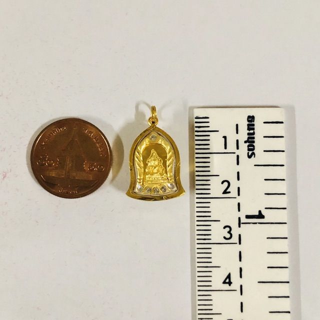จี้พระพุทธชินราช-เลี่ยมทองแท้90-กันน้ำ