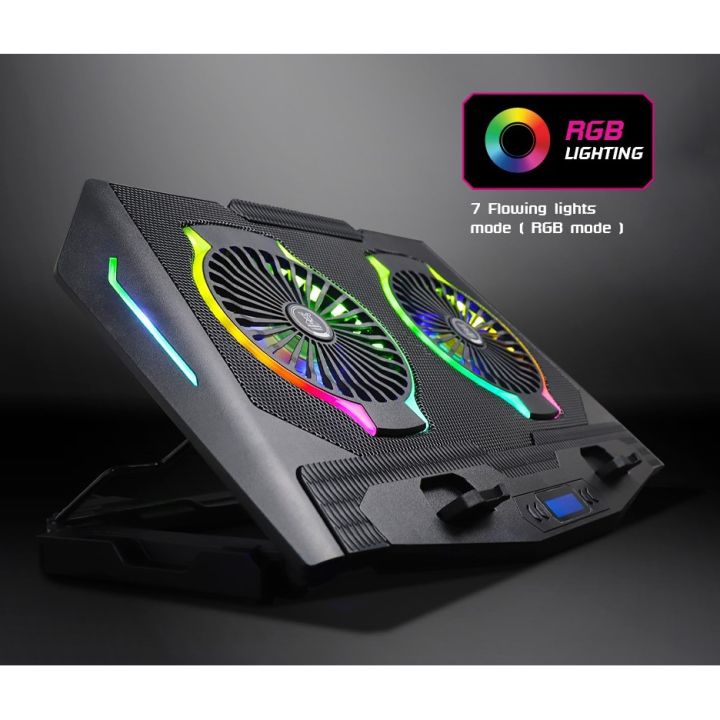 nubwo-สินค้าใหม่-ราคาพิเศษ-nx-f2-sindel-gaming-cooling-pad-rgb-backlight-งานดีสุดๆๆ