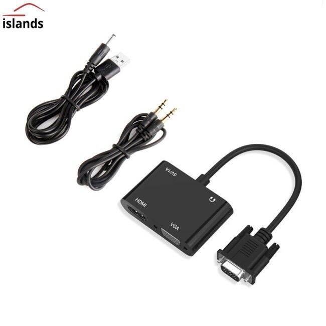 VGA Splitter To VGA And HDMI Audio Dual Output - VGA Male To HDMI VGA ...