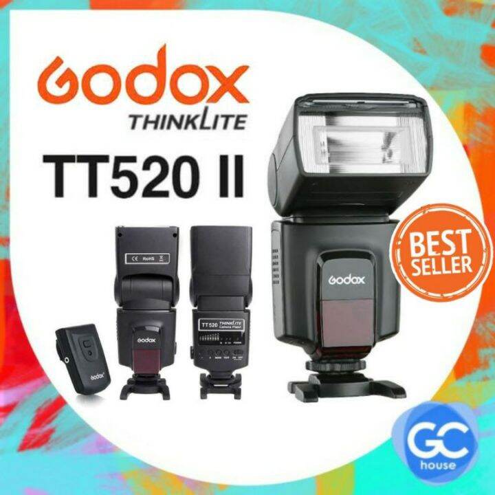 [ GODOX TT520 II ] Flash Godox 520ii bonus Wireless Trigger Speedlite ...