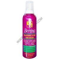 โฟม เซ็ทผม เบอริน่า สไตลิ่ง มูส? Berina Conditioning Styling Foam Mousse (ขวดชมพูคาดเขียว) อยู่ทรง เป็นธรรมชาติ 220ml