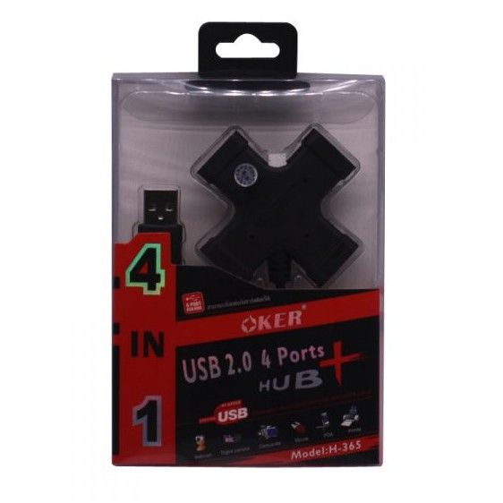 oker-usb-ราคาพิเศษ-hub-h-365-สีดำ-สีฟ้า-สีชมพู