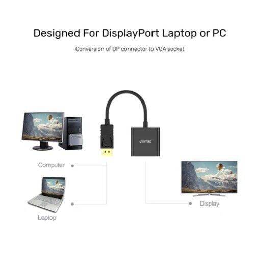 unitek-displayport-to-vga-y-5118e-สินค้าพร้องส่ง