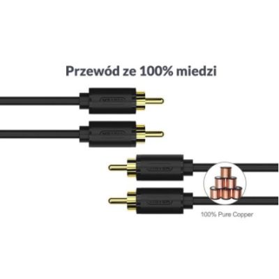 UNITEK 2 RCA to 2 RCA Cable 1.5m Model: Y-C945BK