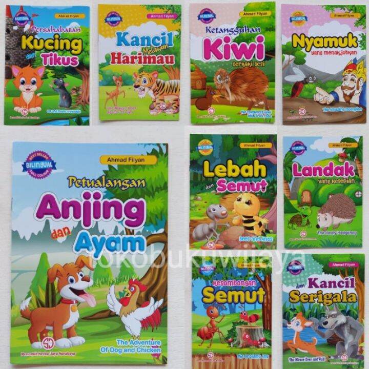 Buku Cerita Anak Bergambar Dongeng Binatang Bilingual Full Colour (sj ...