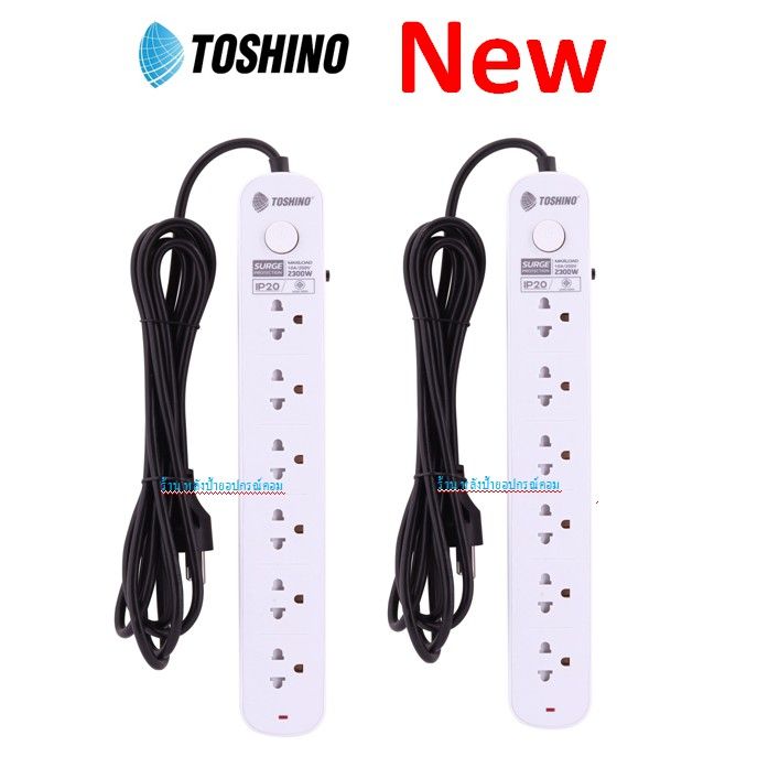 toshino-ปลั๊กไฟ-สินค้าใหม่-มอก-toshino-cl-63-cl-65-ยาว-3-5-10-เมตร-6ช่อง-ป้องกันไฟกระชาก-ราคาพิเศษ