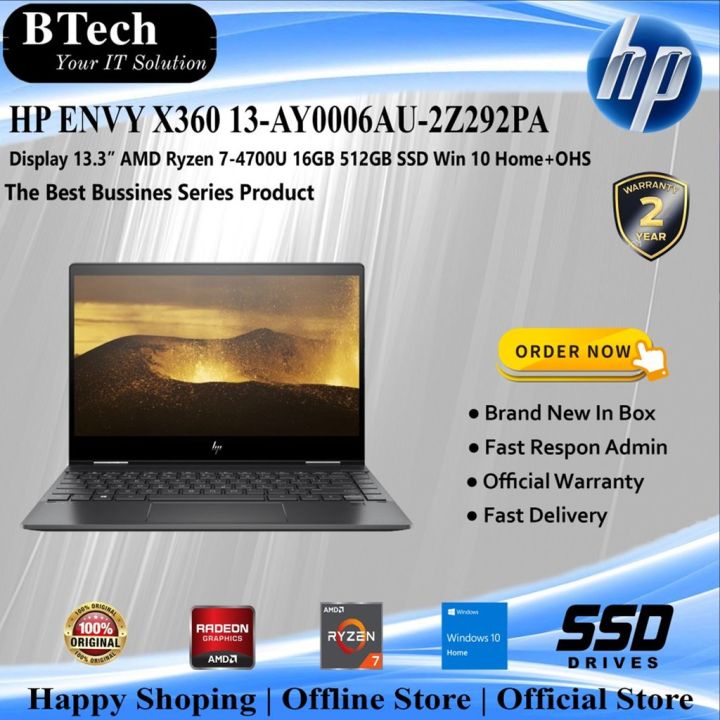 HP ENVY X360 13-AY0006AU-2Z292PA Ryzen 7-4700U/16GB/512GB SSD/W10H