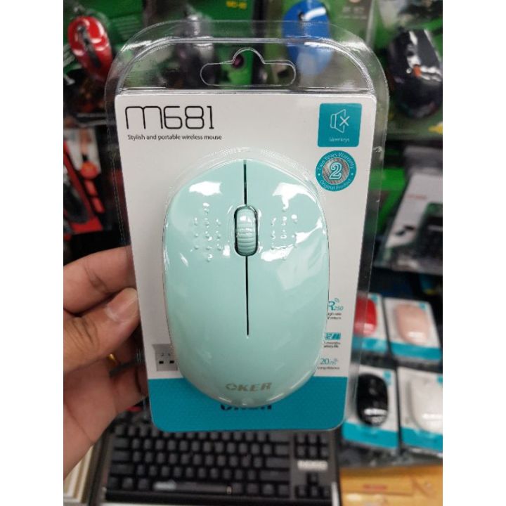 oker-m681-mouse-เมาส์ไร้สาย-ไร้เสียง-ราคาโดนๆๆ