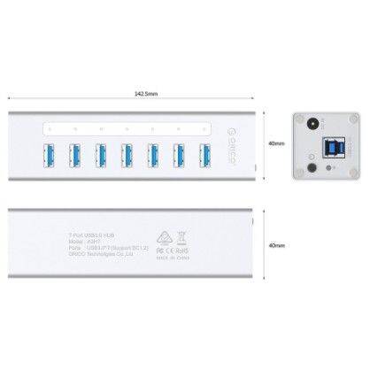 orico-a3h7-hub-7-ports-usb-3-0-superspeed-power-12v-2-5a-ออกใบกำกับภาษีได้