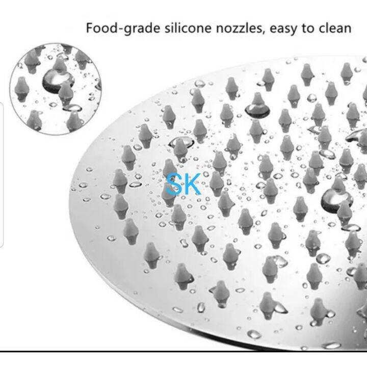 WALL SHOWER TANAM KAMAR MANDI STAINLES 10 INCH SHOWER TEMBOK HEAD