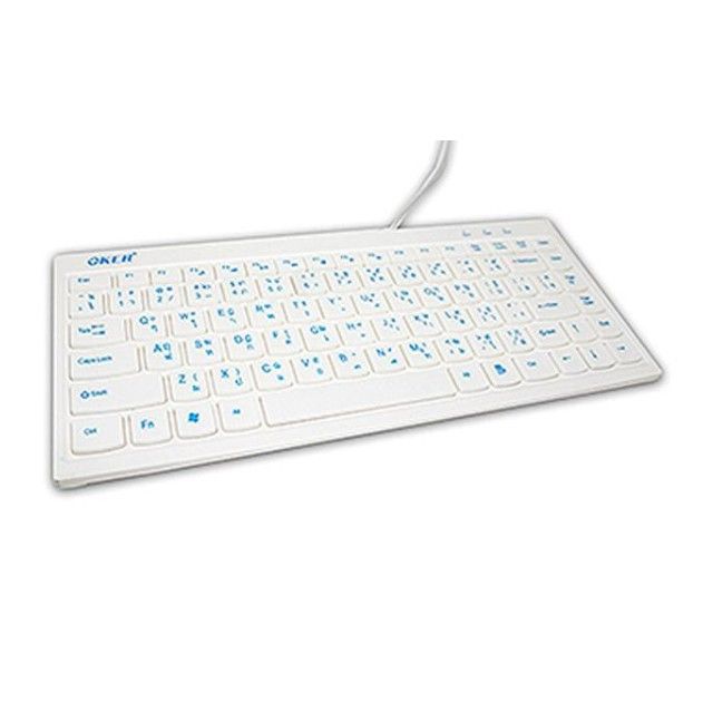 oker-flash-sale-ราคาพิเศษ-คีย์บอร์ด-usb-keyboard-mini-f6-white-ออกใบกำกับภาษีได้