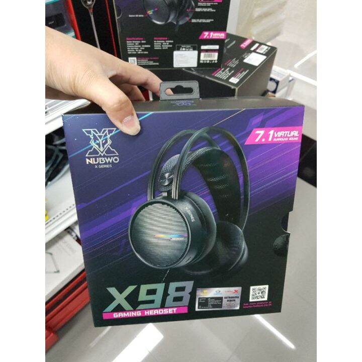 nubwo-หูฟังเกมมิ่ง-x98-gaming-headset-7-1-virtual-surround-เหมาะสำหรับเล่นเกมส์โดยเฉพาะ-หูฟังแยกเสียง-ราคาโดนๆๆ