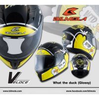 หมวกกันน็อค Bilmola Veloce - What the duck สีดำเงา