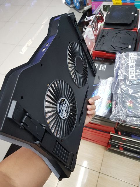 signo-flash-sale-ราคาพิเศษ-rgb-gaming-cooling-pad-รุ่น-spectro-cp-510-black-พัดลมระบายความร้อนโน๊ตบุ๊ค