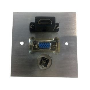 KEN HDMI VGA with mini Jack Wall Plate รุ่น IW-HVA