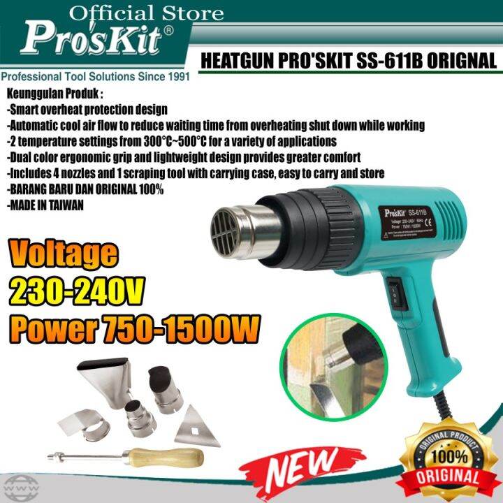 Pro'skit Heat Gun Set Proskit SS611B Original Lazada Indonesia