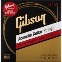 NEW 2021 ? สายกีต้าร์โปร่ง Gibson สาย กิฟสัน Acoustic Guitar Strings Coated Phosphor Bronze ขนาด 11-52 เบอร์ 11 สายกีต้าร์